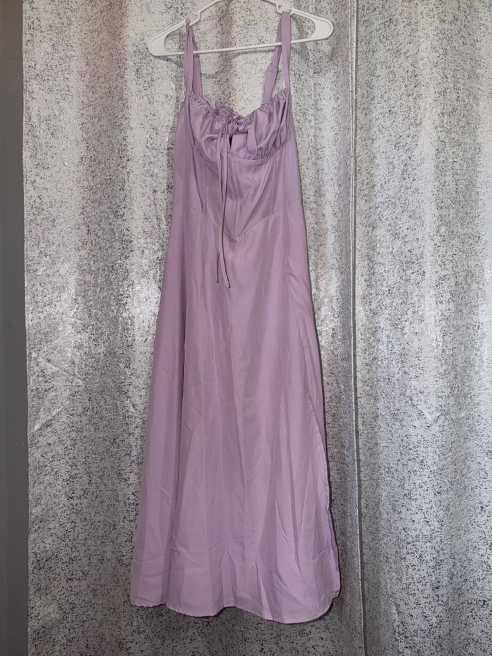 Lilac Tie-Front Midi Slip Dress - Picture 3 of 3
